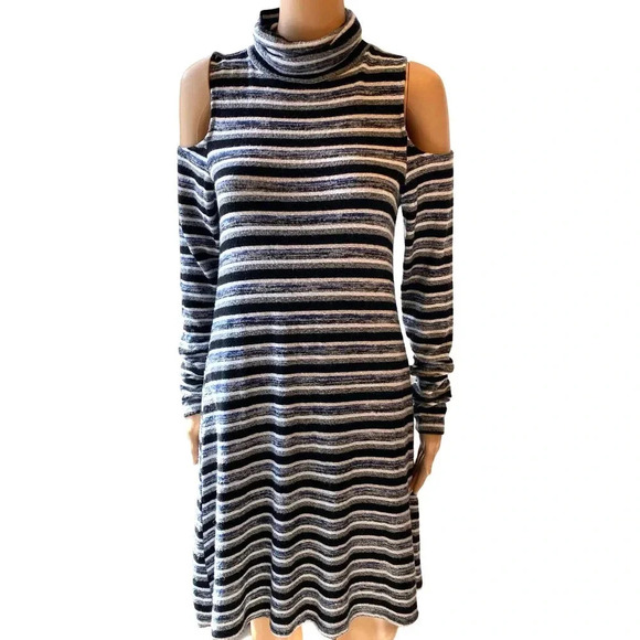 American Eagle Soft & Sexy Cozy Cold Shoulder Casual Sweater Dress Women Size L - Picture 1 of 6